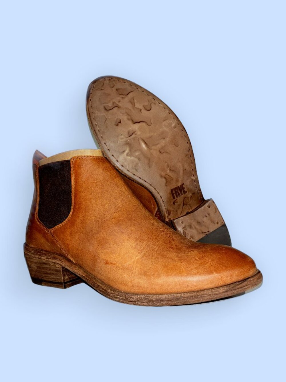 FRYE Carson Chelsea Cognac Ankle Bootie Size 6.5 M Womens (Never Worn)